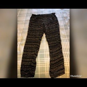 Black and gold Aztec joggers